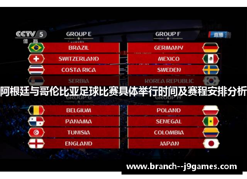 阿根廷与哥伦比亚足球比赛具体举行时间及赛程安排分析