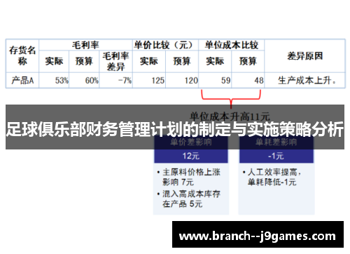 足球俱乐部财务管理计划的制定与实施策略分析 足球俱乐部财务管理计划的制定与实施策略分析